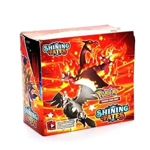 BARTOSZ Trading Card Collection Poke-Mone Playing Card Game 5 Pack 50 Card Collection Set Booster Packs,Battle Cards,Battle Game for Kids,Boys,Girls (SHINING FATES 5 PACK 50 CARDS)