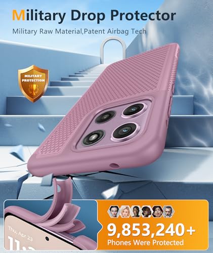 Image of FNTCASE for Moto G Stylus 2026 /2025 Case: Motorola G Stylus 2026 Case 14FT Military Grade Drop Protection with Screen Protector Shockproof Non-Slip Matte Dual Layer Phone Cover, 6.7 inch (Rose Pink)