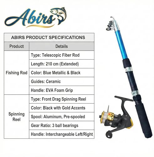 Image of Ultimate 210cm Telescopic Fishing Rod Reel Combo Kit Perfect for Beginners Durable Fiber Glass Construction Instant Setup and Powerful Performance