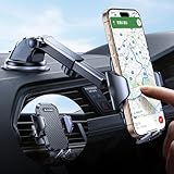 【2025年進化】Andobil スマホホルダー 車 スマホスタンド 車 【安定性アップ】車載ホルダー 2in1 粘着ゲル吸盤＆送風口兼用 全車種対応 すまほほるだー 車 手帳型ケース対応 片手操作 携帯ホルダー 車 取付簡単 スマホ ホルダー 360度回転 伸縮アーム iPhone SE 17 16 15 14 13 12 Pro Max Xperia AQUOSなど全機種対応 日本語説明書付き