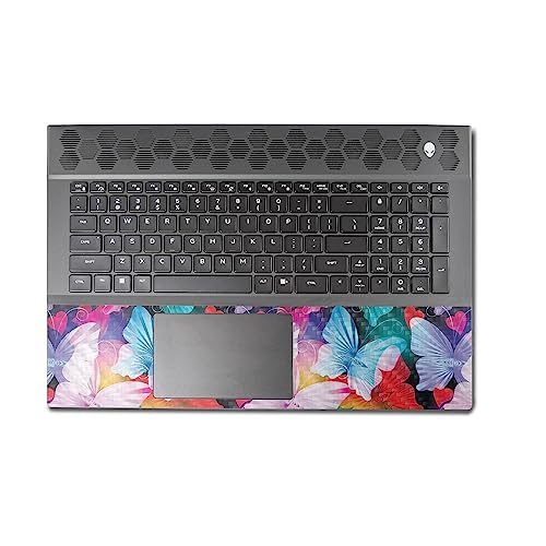 Image of MightySkins Carbon Fiber Skin Compatible with Alienware M18 R1 (2023) Full Wrap Kit - Prismatic Butterflies | Protective, Durable Textured Carbon Fiber Finish | Easy to Apply | Made in The USA