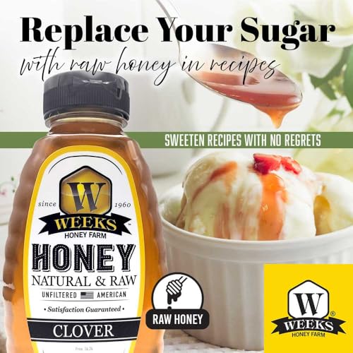 Miel pura cruda Weeks Honey Farm 16 onzas miniatura 4