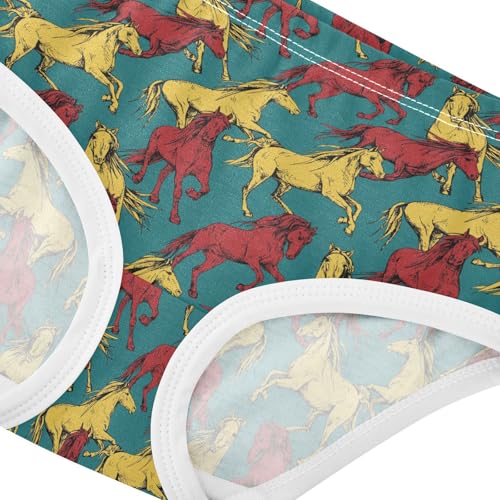 Girls' Underwear Horse Cotton Stretch Comfort Toddler Panties4