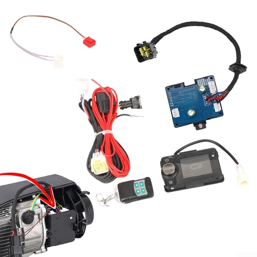 5 kW Luft-zu-Diesel-Heizung mit LCD-Schalter und Fernbedienung, Unterstützung für 12 V 24 V Fahrzeugvorheizen und Klimamanagement (12 V)