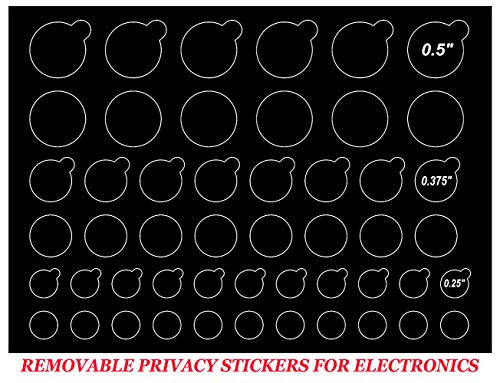 Pegatinas de privacidad para cámaras webcam negras y extraíbles para tapar objetivos 4