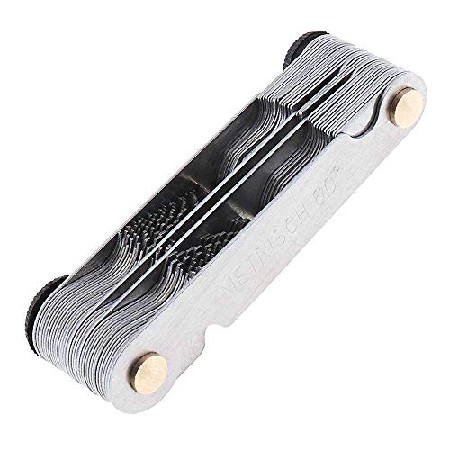 ChgImposs Metric & Imperial & US Screw Gauge SAE Whitworth 55 Degree & Metrisch 60 Degree Thread Pitch Gauge for Industrial Measurement
