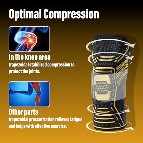 Copper Knee Braces 2 Pack for Women and Men - Knee Pain Relief and Support