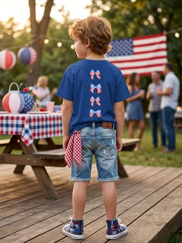 Image of AMWIPE Boys Girls USA Shirt Kids 250 Anniversary USA Shirts American Flag Tshirt 4th of July Outfits Cute Patriotic Top 6-14y