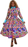 HongyuAmy Women's African Print Skirt and Blouse Suit Sets Ankara Wedding Party Clothing (Medium,Color A)