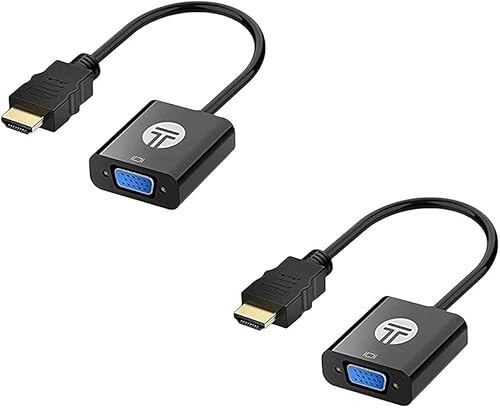 Miniatura 1 de We Love TEC - Adaptador HDMI a VGA (conector macho a conector hembra VGA, compatible con portátiles, ordenadores de sobremesa, ordenadores, PC,