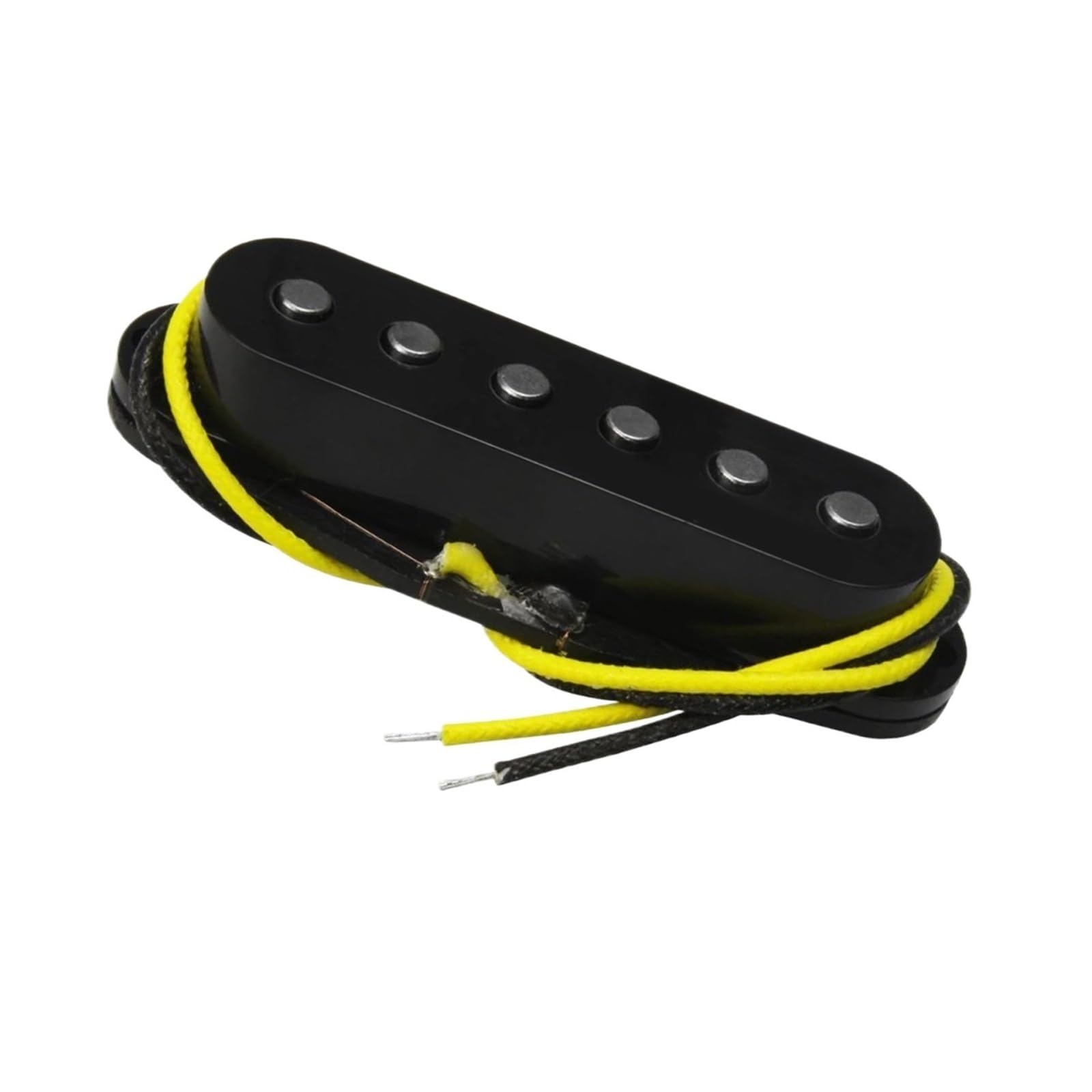 Przetwornik gitarowy Alnico 5 Vintage z płaską cewką i pojedynczą cewką Przetwornik Części Gitary Elektrycznej(Black Bridge)