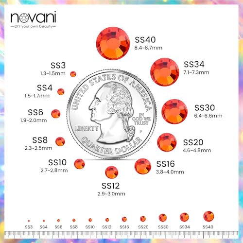 Image of Novani Rhinestones 288pcs Glass Rhinestones Crystal Flatback Gemstones for Crafts Nails Makeup Bags and Shoes Decoration(SS30, Hyacinth)