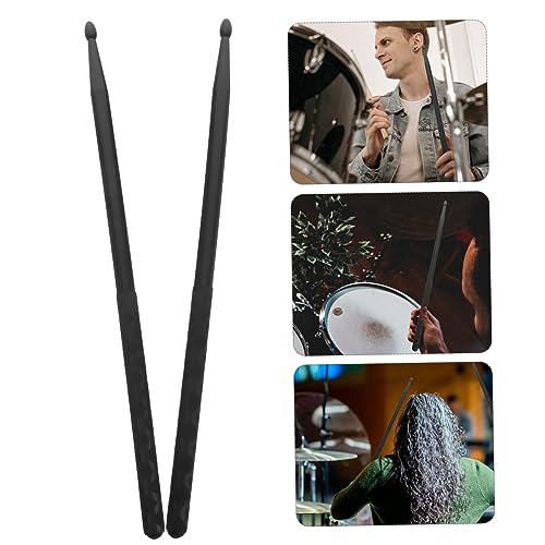 Par de baquetas negras con grip para batería y percusión miniatura 6