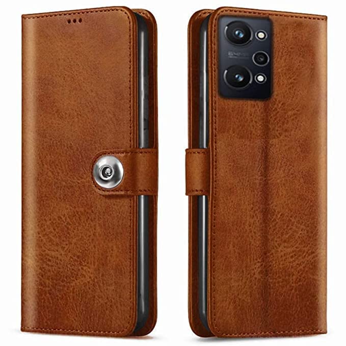 JOTECH® Realme GT Neo 3T 5G Flip Case | Premium Leather Finish Flip Cover | with Card Pockets | Wallet Stand |Button Flip Cover for Realme GT Neo 3T 5G - Brown (B0BKQN8DWQ) Amazon Price History, Amazon Price Tracker