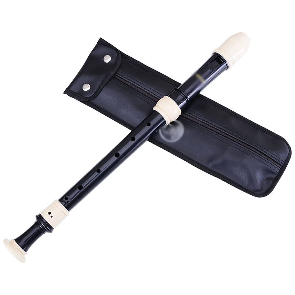 Flauta Dulce Soprano Flauta Inglesa De Boca Suave, Instrumento De Viento Afinado En F De 8 Hoyos, Flautas De Pico De Resina para Músicos, con Bolsa De Almacenamiento + Kit De Limpieza