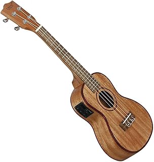 CAZARU 24 Zoll elektroakustische Ukulele Edge 18-saitige viersaitige Hawaii-Gitarre mit eingebautem EQ-Tonabnehmer