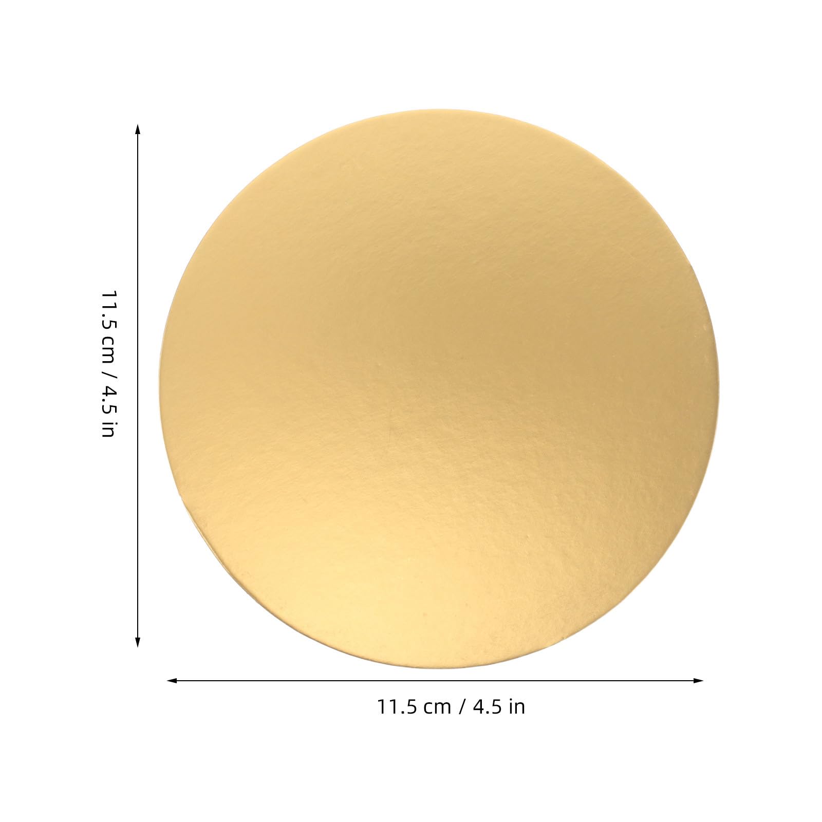 Zerodeko 50 mini plateaux à gâteaux ronds en carton doré de 10 cm de
