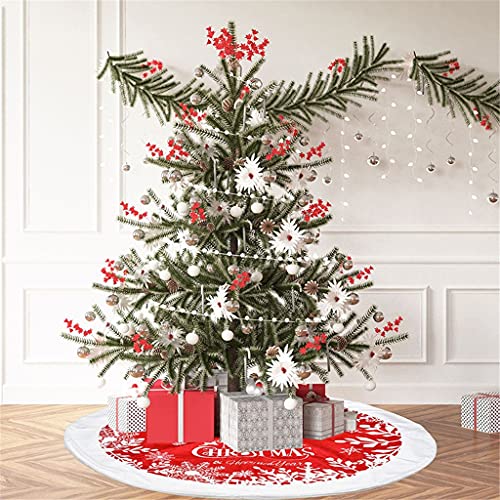 Shypt Diy Felt Christmas Tree Skirt Non- Woven Christmas Tree Decor Floor Mat Kids Toys Xmas New Year Decoration (Color : A, Size : 122Cm) #TOP1