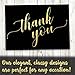 100 Thank You Cards Bulk Set - Includes Gold Foil Thank You Notes, Blank Cards with Envelopes, Stickers & Box - Perfect for Business, Wedding, Bridal Shower, Baby Showers, Funeral, Graduation