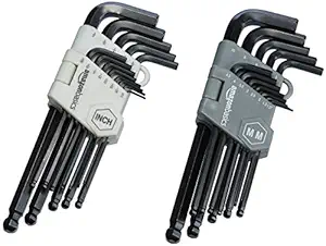 amazon basics Hex Key Allen Wrench Set with Ball End - Set of 26