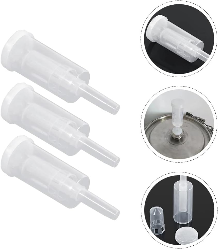 3 Set White Plastic Air Release Valves with Silicone Plugs