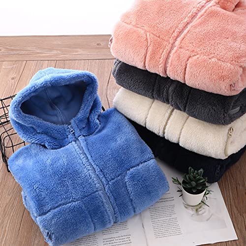Toddler Kids Boys Girls Long Sleeve Winter Solid Colour Zippered Hoodie Coat Jacket Thicken Warm 4t Toddler Girl Clothes4