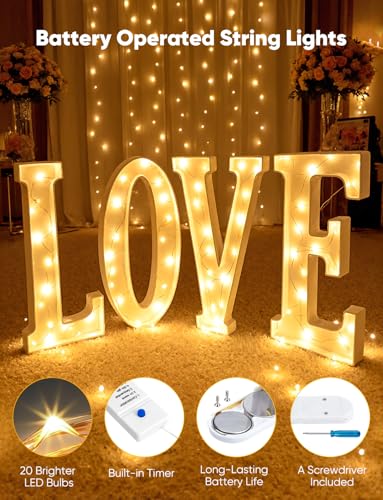 Image of Minetom 12 Pack Warm White & White Battery Operated Fairy String Lights | 8 Modes 7ft 20LED Waterproof Silver Wire Twinkle Lights, Firefly Starry Moon Lights for Mason Jars DIY Christmas Wedding Part