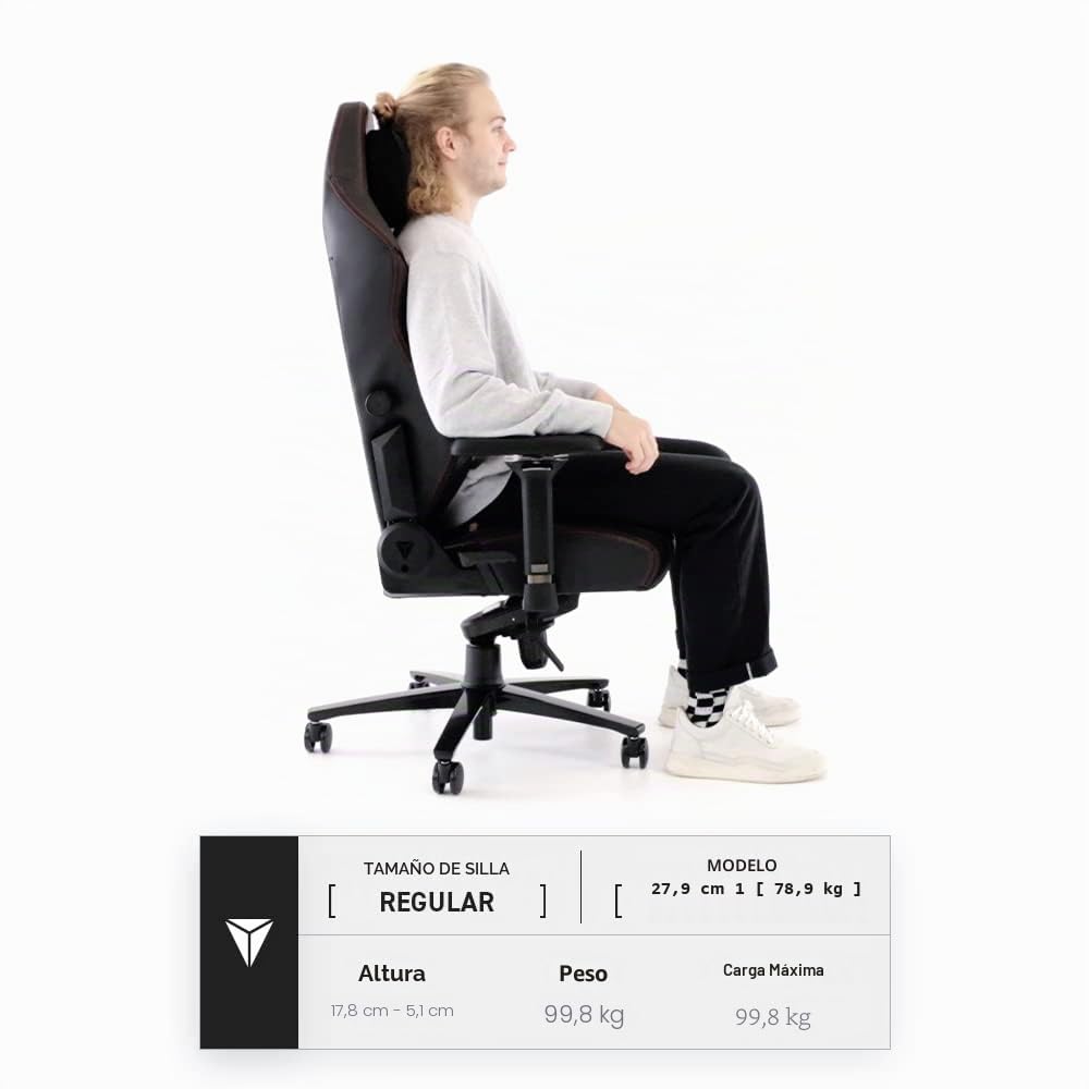 Secretlab Silla Gaming Titan EVO Black3 - Tejido, Negro, Ergonómica | Soporte Lumbar, Reclinable, Cojín Magnético, Estándar (hasta 130 kg), Reposabrazos 4D