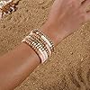 Elegance 11 designs Heishi Beaded Bracelets For Women Boho Polymer Clay Pink Surfer Stackable Beads Bracelet Summer Beach Jewelry Set #2