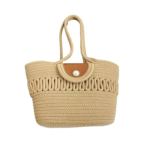 Sac à main tissé kaki au design texturé chic et finitions soignées pour l'épaule