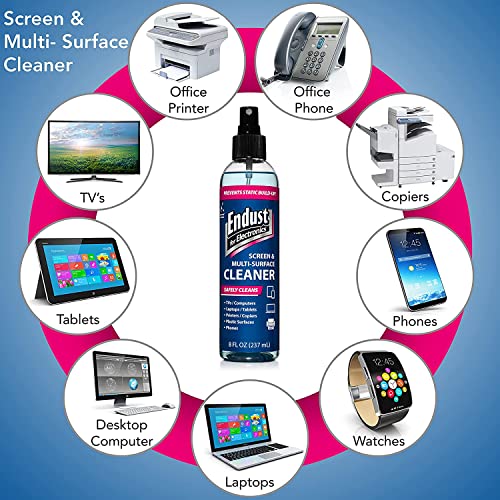 Endust For Electronics Screen Cleaner Spray, Electronic Anti-Static Cleaning Gel And Dusting Pump Multi-Surface Spray, For Tablet, Laptop, And Computer Screens, Monitor And Keyboard, 8 Oz (097000P12) #TOP1