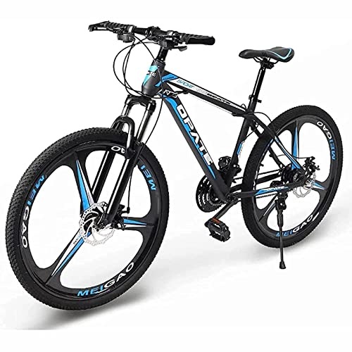 Preisvergleich Produktbild 24" Mountainbike Falträder, 21 / 24 / 27-Gang-Doppelscheibenbremse, vollgefedert rutschfest leichter Aluminiumrahmen, Federgabel,Blau,27 speed