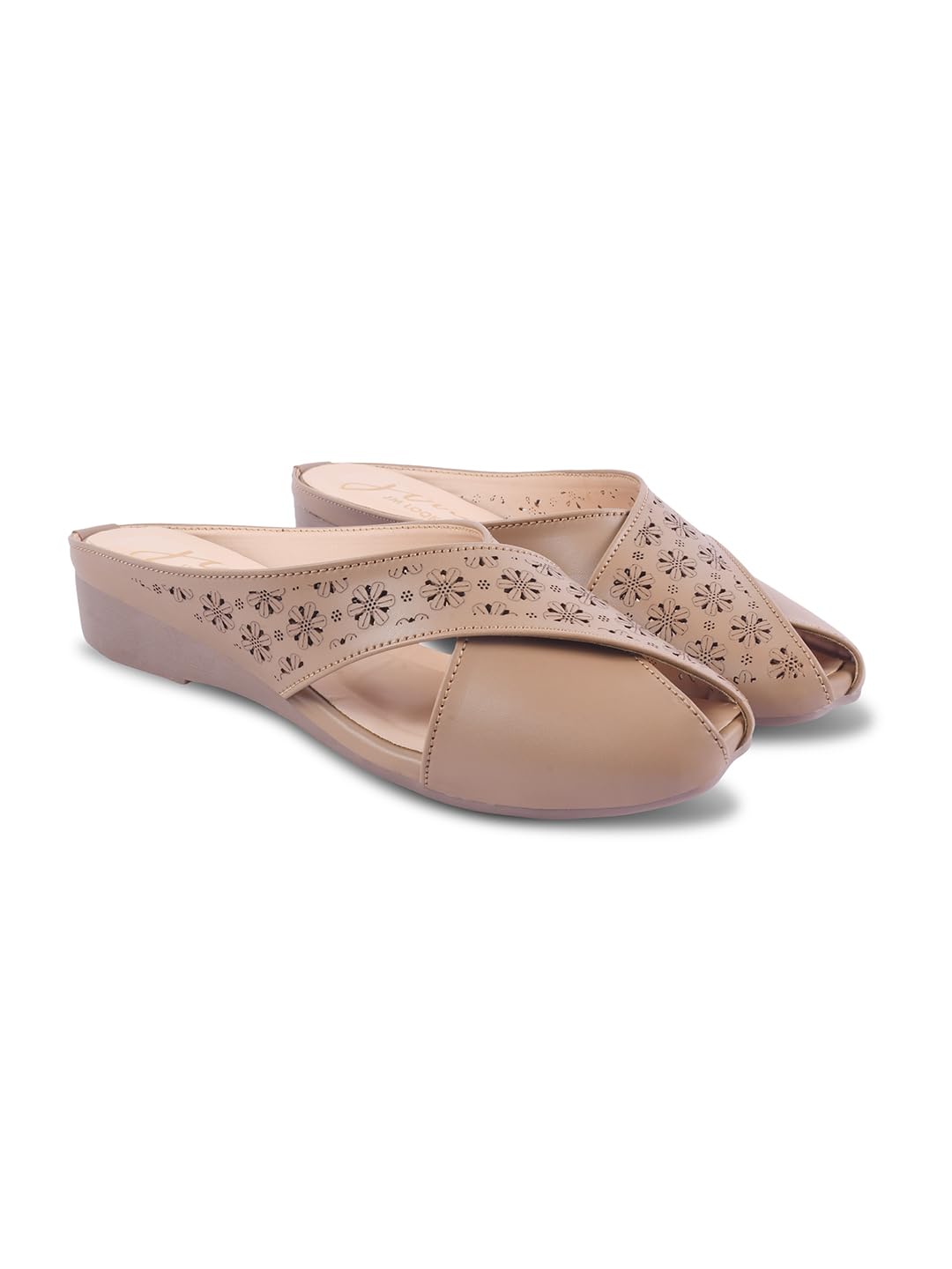 Women's Floral Cut-Out Slip-On Sandals Mules Comfortable Low Heel Open-Toe Slides for Casual Summer Beach-image-14