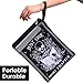 VeloKomo Gothic Book Sleeve Gift - Just One More Chapter Skeleton Black Tarot Card Zipper Books Covers with Front Pocket Washable Book Protector Bookish Reader Book Lovers Gifts for Books Paperbacks