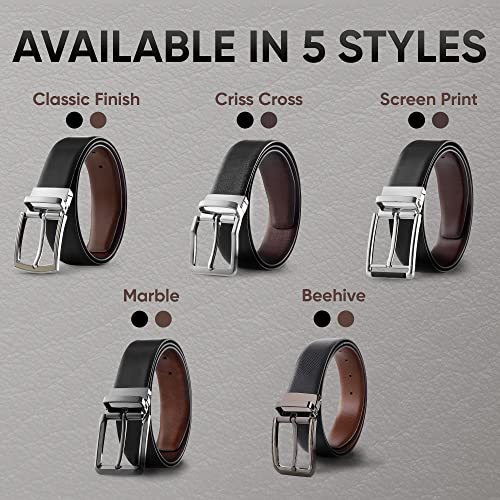 Prospero Comfort - Reversible Belts For Men, Italian Top-Grain Leather Belt For Men, 2-Toned Men’s Belts, Men’s Belt For Casual Wear, 35Mm Dress Belt, Tan And Black Belt Men’s Size 38 #TOP7