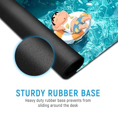 Image of XL Extended Gaming Anime Mouse Pad | XXL Large Desk Mat 60x30cm for Laptop & PC | Non-Slip Rubber Base, Waterproof, Durable & Smooth Surface | Office, Gaming & Study