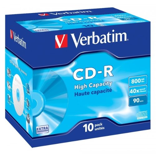 Verbatim CD-R High Capacity - 800MB, 40-fache Brenngeschwindigkeit mit Langer Lebensdauer und Extraschutz, 10er Pack… – Bild 4