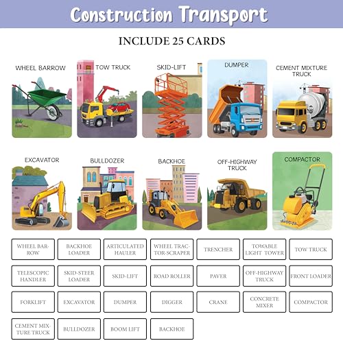 Image of THE BOOK TREE Transport & Vehicle Flashcards for Kids | 100 Premium Early Learning Language Skills Flash Cards | Fun & Easy Way to Learn for Babies and Toddlers Ages 1-6