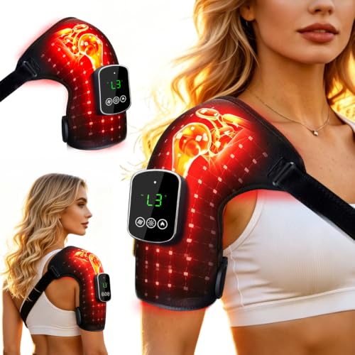 Red Light Therapy Shoulder Massager Heating Pad for Pain Relief 1 Red Light Therapy Shoulder Massager Heating Pad for Pain Relief
