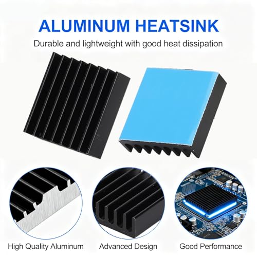 20 szt. Aluminiowy Radiator Aluminiowy Radiator 20mm moduł Radiatora Chłodnica Zestaw Radiatorów na Chipy PC Sprzęt Elektryczny (Z podkładem samoprzylepnym)
