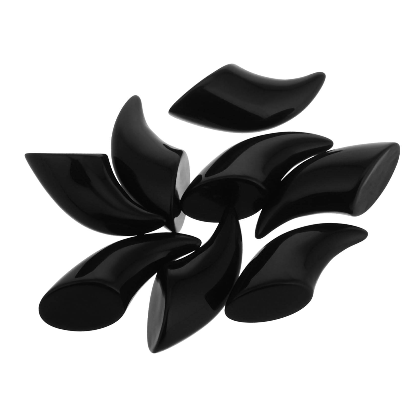 UKCOCO 8 Stück Teiliges Cosplay Tierkrallen Nägel Handgefertigte Abnehmbare Fursuit Krallen Zubehör für DIY Tierkostüm Pfoten Schwarze Fake Krallen für Karneval und Fasching