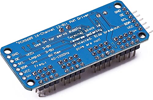 Image of REES52 2pcs PCA9685 16 Channel 12 bit PWM Servo Motor Driver I2C IIC Module for MG90S SG90 MG995 Compatible with Arduino Raspberry Pi