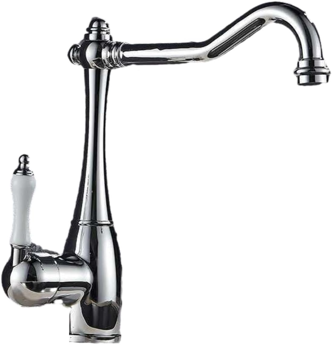 ZYCHSJXA Brushed Copper Kitchen Mixer Tap Double Handle Hot Cold Faucet Vegetable Sink Dishwashing & Basin Swivel for Kitchens