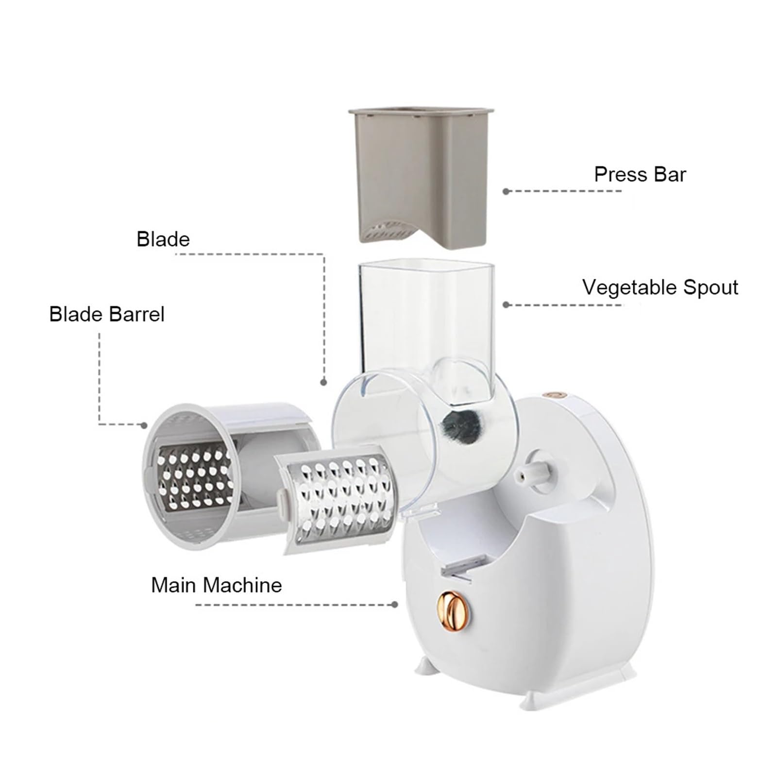 Rallador De Queso Control Trituradora Rotativa Inalámbrica