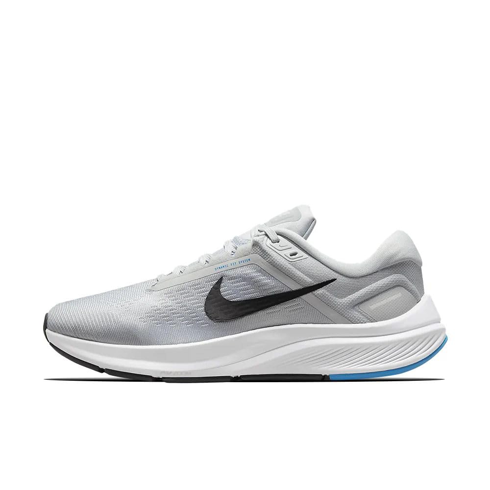 Nike Air Zoom Structure 24 Mens Running Trainers DA8535 Sneakers Shoes (UK 11 US 12 EU 46, Pure Platinum Black 004)