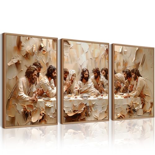 A Última Ceia Pintura de Parede Jesus Cristão Tela Decoração de Parede Pôster Bíblia Religiosa Arte ...