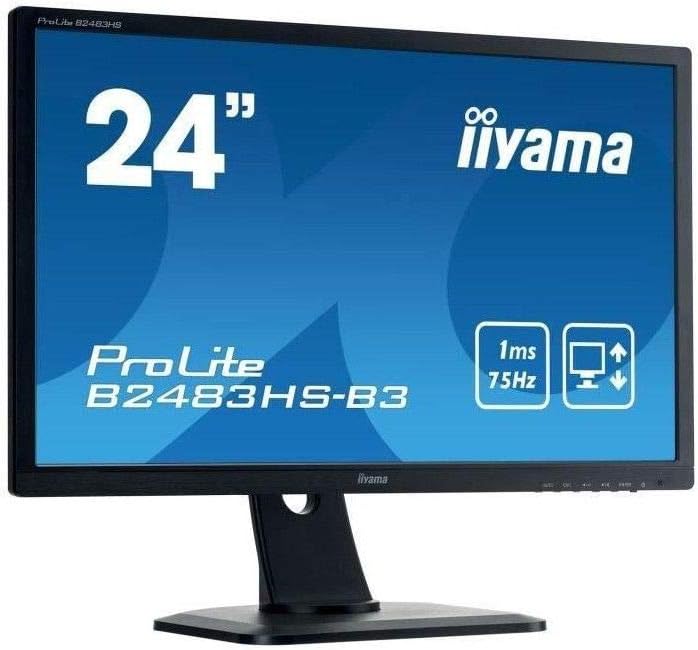 iiyama B2483HS-B3 24-Inch ProLite Height Adjustable HD LED Monitor - Black