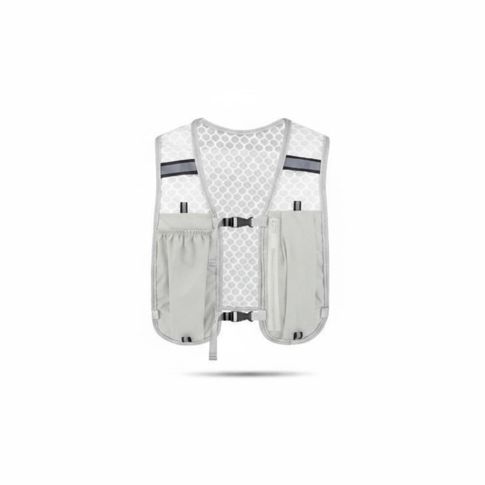 Lightweight Trail Running Hydration Vest Multiple Pockets Long-Distance Water Vest Adjustable Straps Hydration Backpack Breathable for Runners, Cyclists, Hikers, Hiking, Gray-image-36