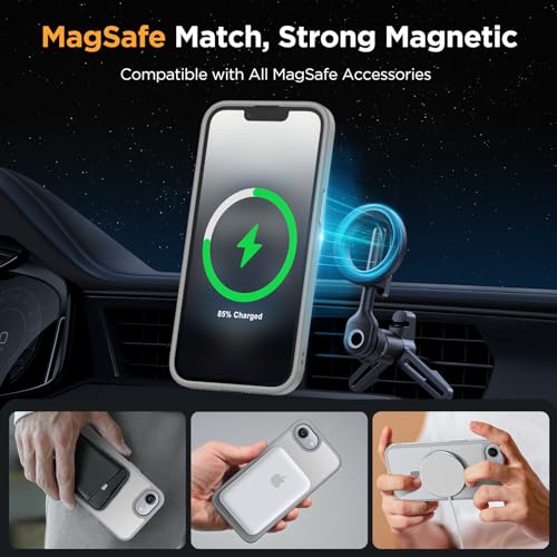 Image of Miracase for iPhone 16e case & iPhone 17e Case for MagSafe [with 2x9H+ Screen Protectors] TOP Military-Grade Protection Shockproof with Velvet Touch for iPhone 16e /17e Phone Case 6.1 inch, Matte Grey