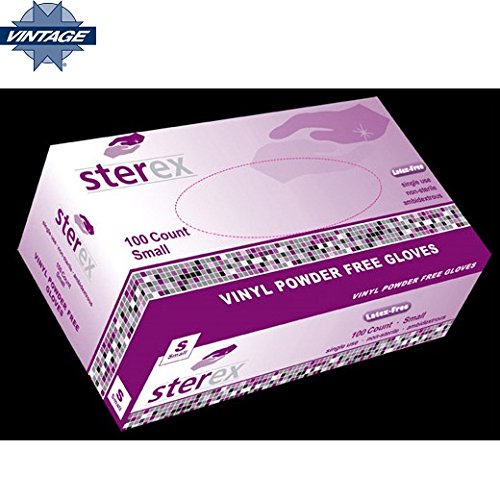 VGPCPFGS Sterex Vinyl Glove Powder free Small 10/100 Amazon.co.uk